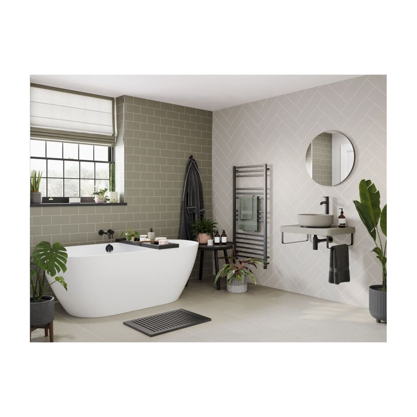 Abode Tableau Optional Towel Rail - Matt Black