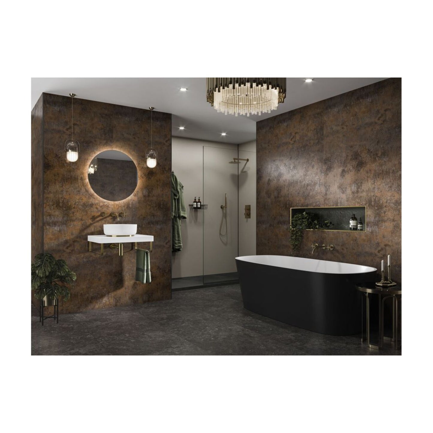Abode Tableau Optional Towel Rail - Brushed Brass