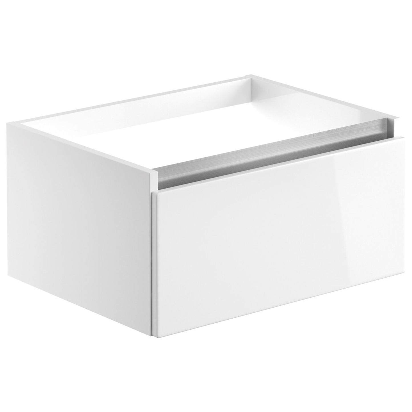 Halona 600mm 1 Drawer Wall Hung Basin Unit (No Top) - White Gloss