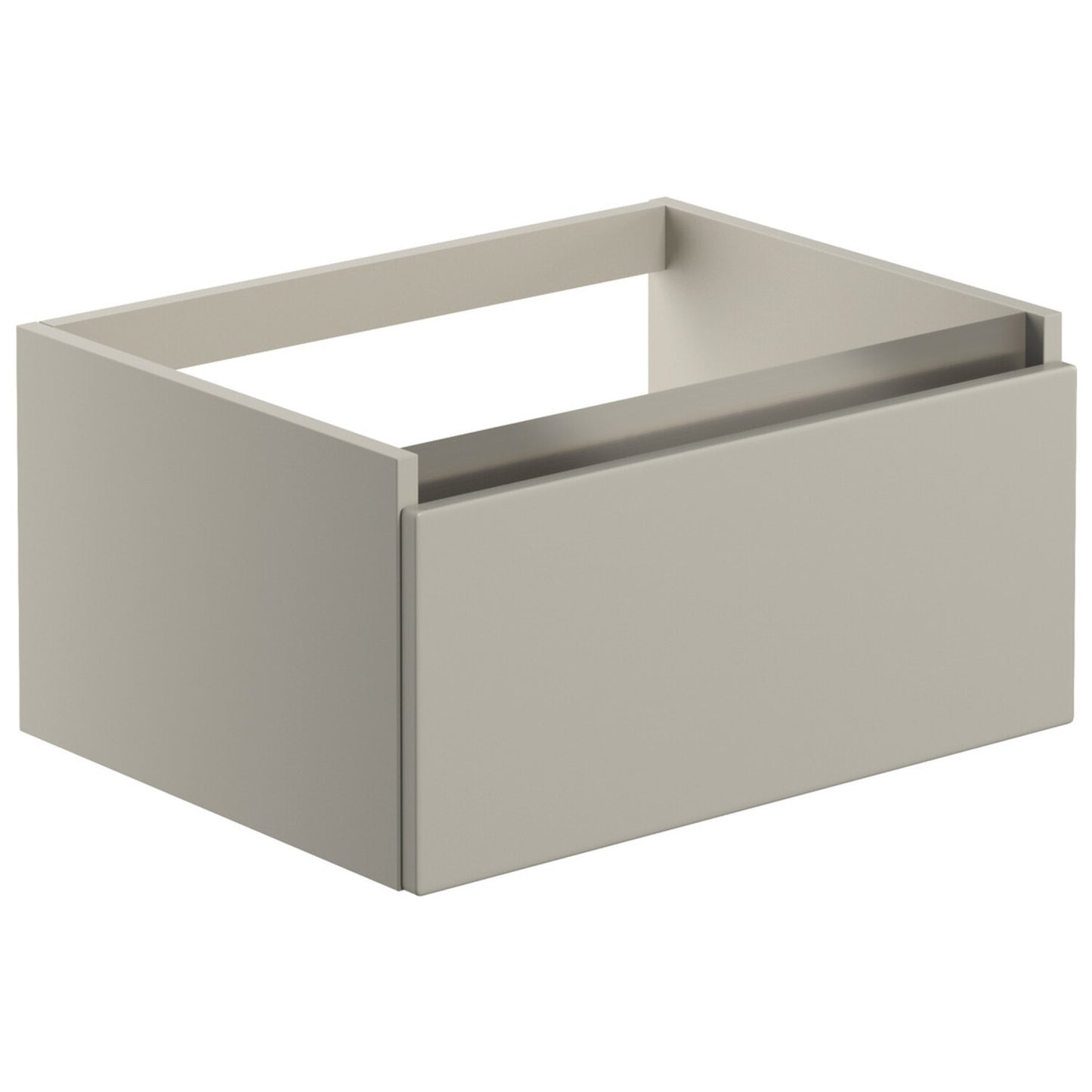 Halona 600mm 1 Drawer Wall Hung Basin Unit (No Top) - Matt Latte
