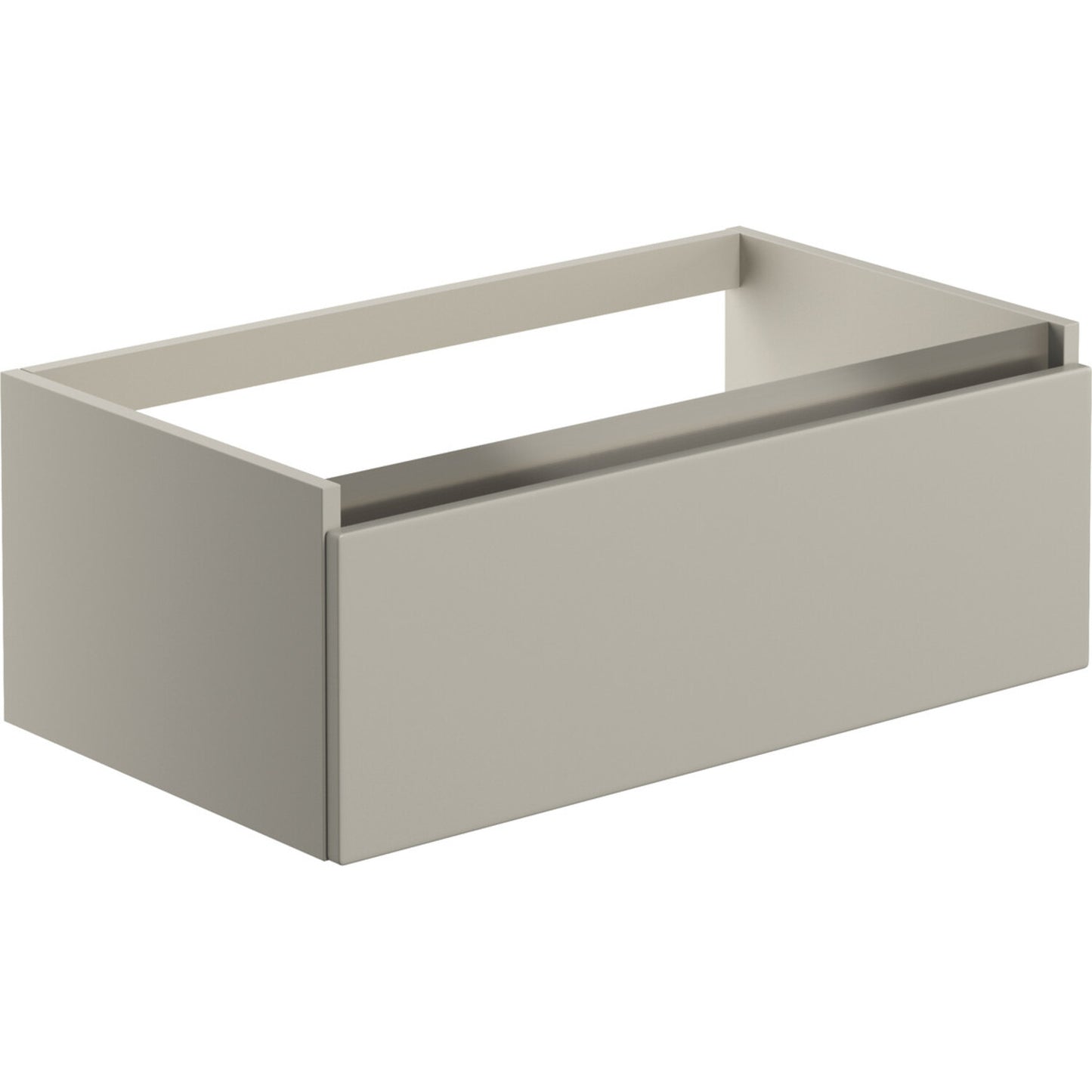 Halona 800mm 1 Drawer Wall Hung Basin Unit (No Top) - Matt Latte