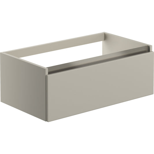 Halona 800mm 1 Drawer Wall Hung Basin Unit (No Top) - Matt Latte