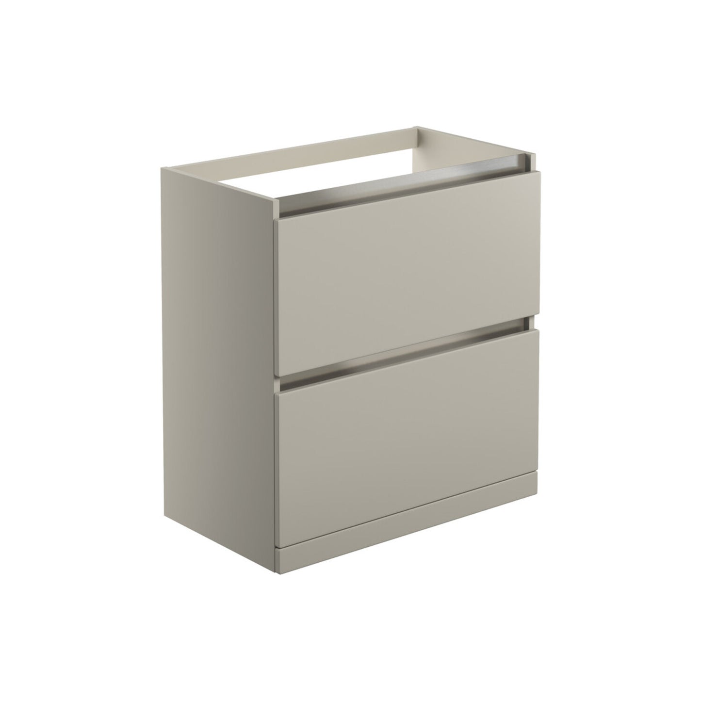 Halona 800mm 2 Drawer Floor Standing Basin Unit (No Top) - Matt Latte