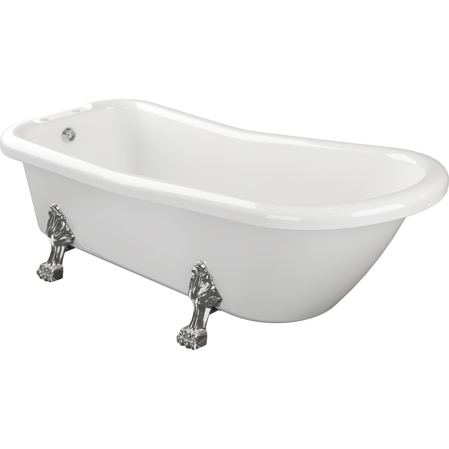 Caldra Freestanding 1530x670x760mm 2 Tap Hole Bath w/Feet