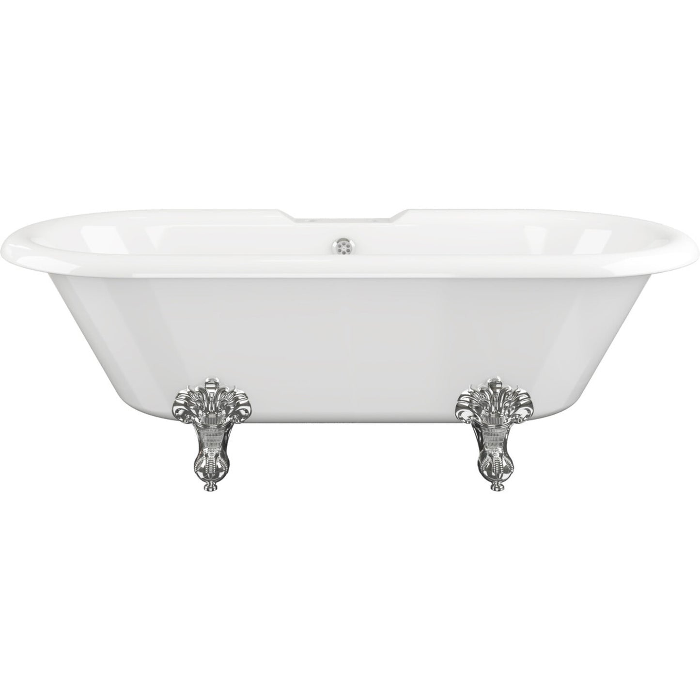 Zilora Freestanding 2 Tap Hole Bath W/Feet L 1690 X W 740 X H 620mm