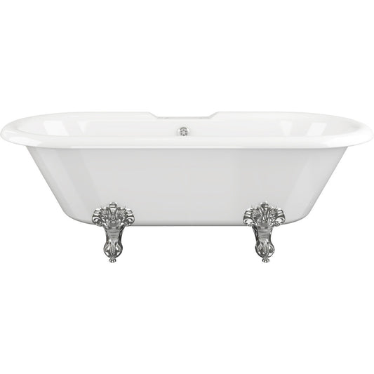 Zilora Freestanding 2 Tap Hole Bath W/Feet L 1690 X W 740 X H 620mm