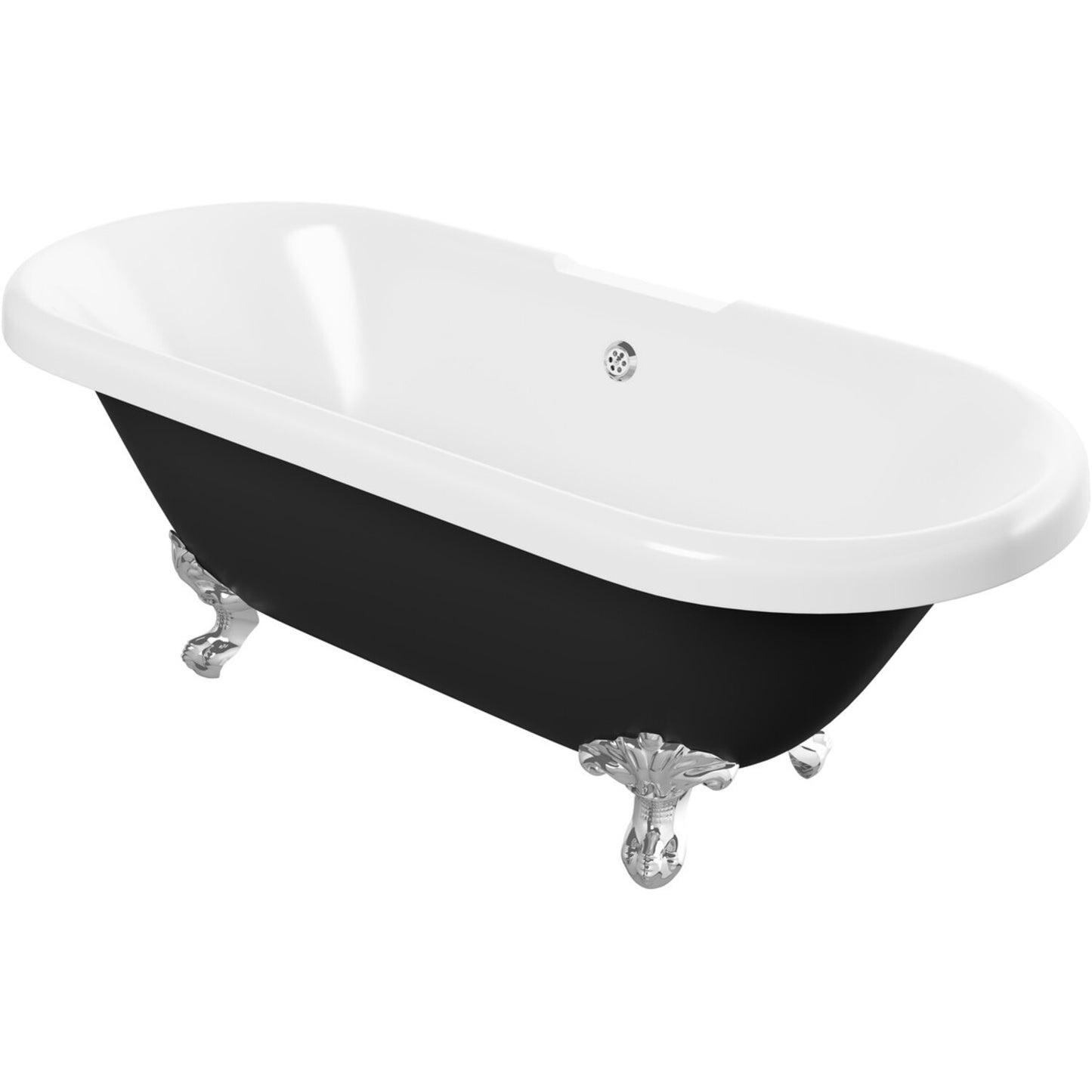 Zilora Freestanding 2 Tap Hole Bath W/Feet L 1690 X W 740 X H 620mm