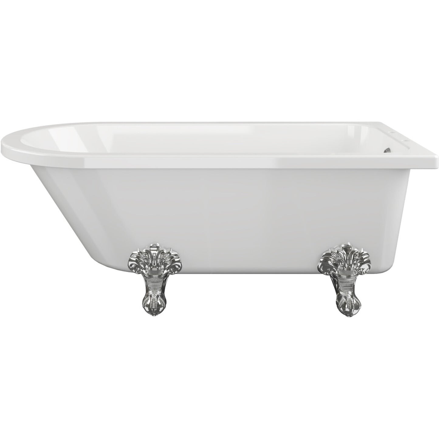 Evania Freestanding 2 Tap Hole Corner Bath W/Feet