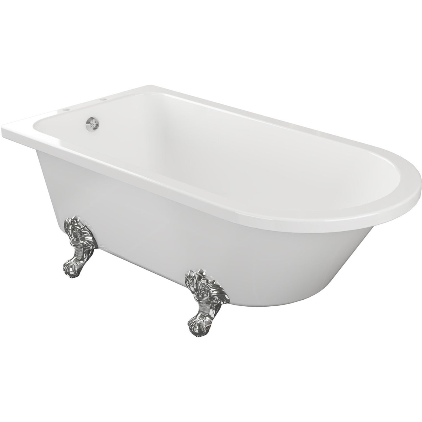 Evania Freestanding 2 Tap Hole Corner Bath W/Feet