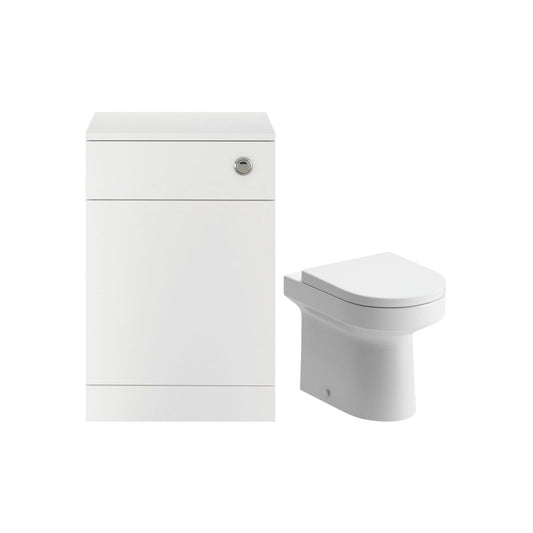 Yuna 500mm WC Unit & BTW Pan Pack - White Gloss