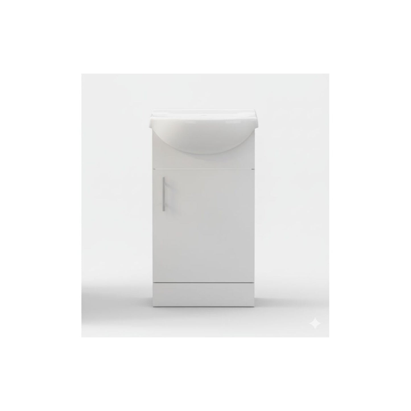 Yuna 450mm Basin Unit & Basin - White Gloss