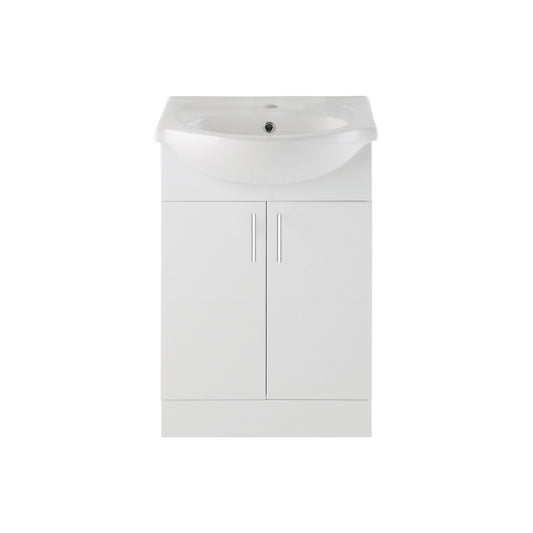Yuna 560mm Basin Unit & Basin - White Gloss