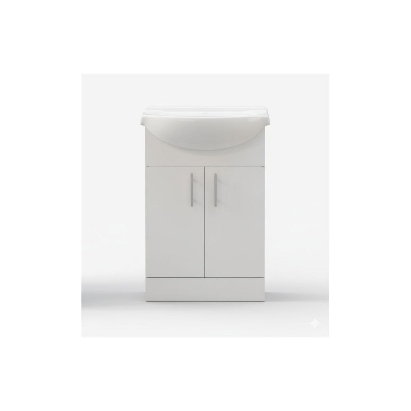 Yuna 560mm Basin Unit & Basin - White Gloss