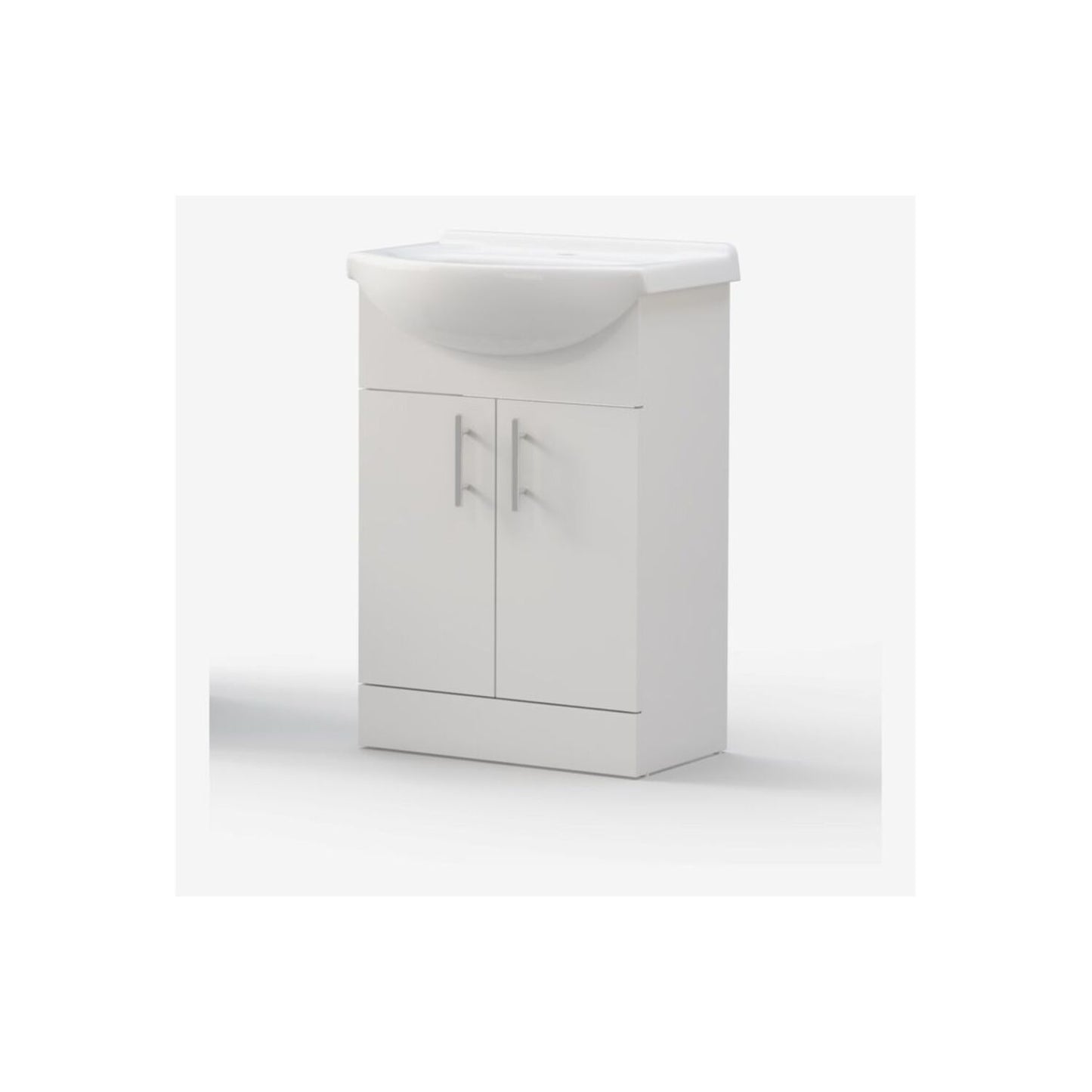 Yuna 560mm Basin Unit & WC Unit Pack - White Gloss