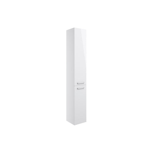 Zenari 350mm Floor Standing 2 Door Tall Unit - White Gloss