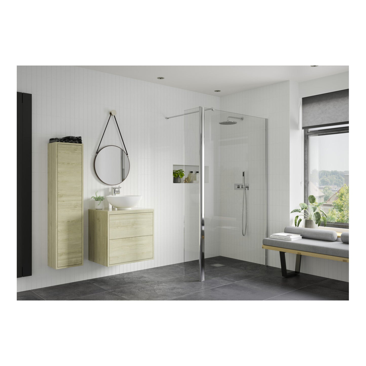 Nuvata Optional Rotatable Wetroom Panel (Full Hinge)
