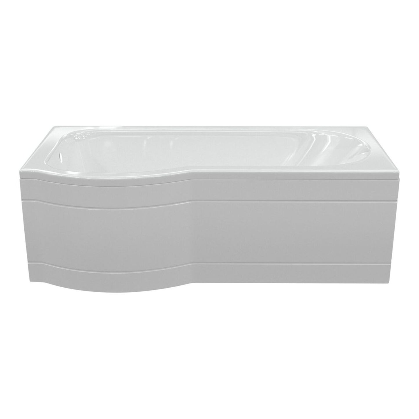 P-Shape Single End 0 Tap Hole Bath Only L 1700 X W 700-850 X H 410mm