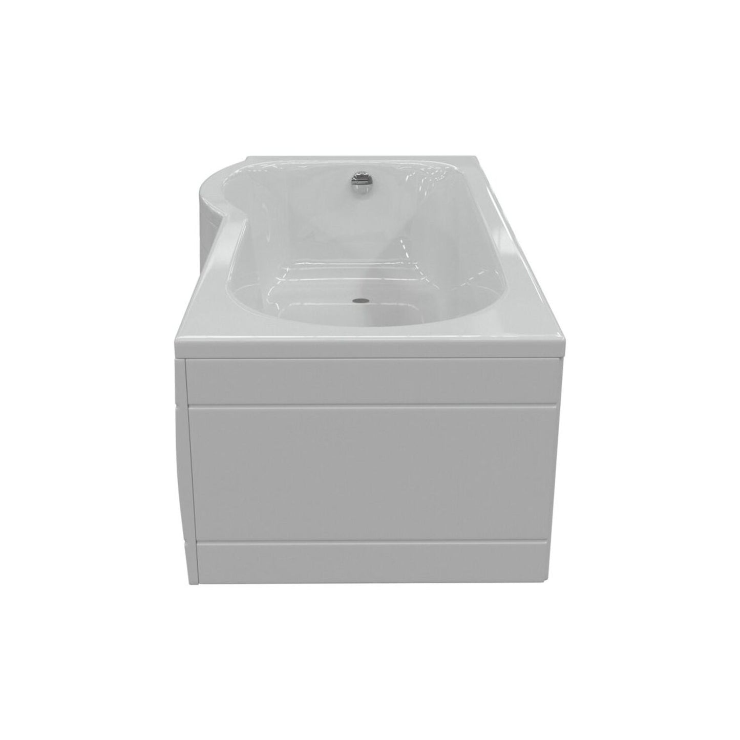 P-Shape Single End 0 Tap Hole Bath Only L 1700 X W 700-850 X H 410mm