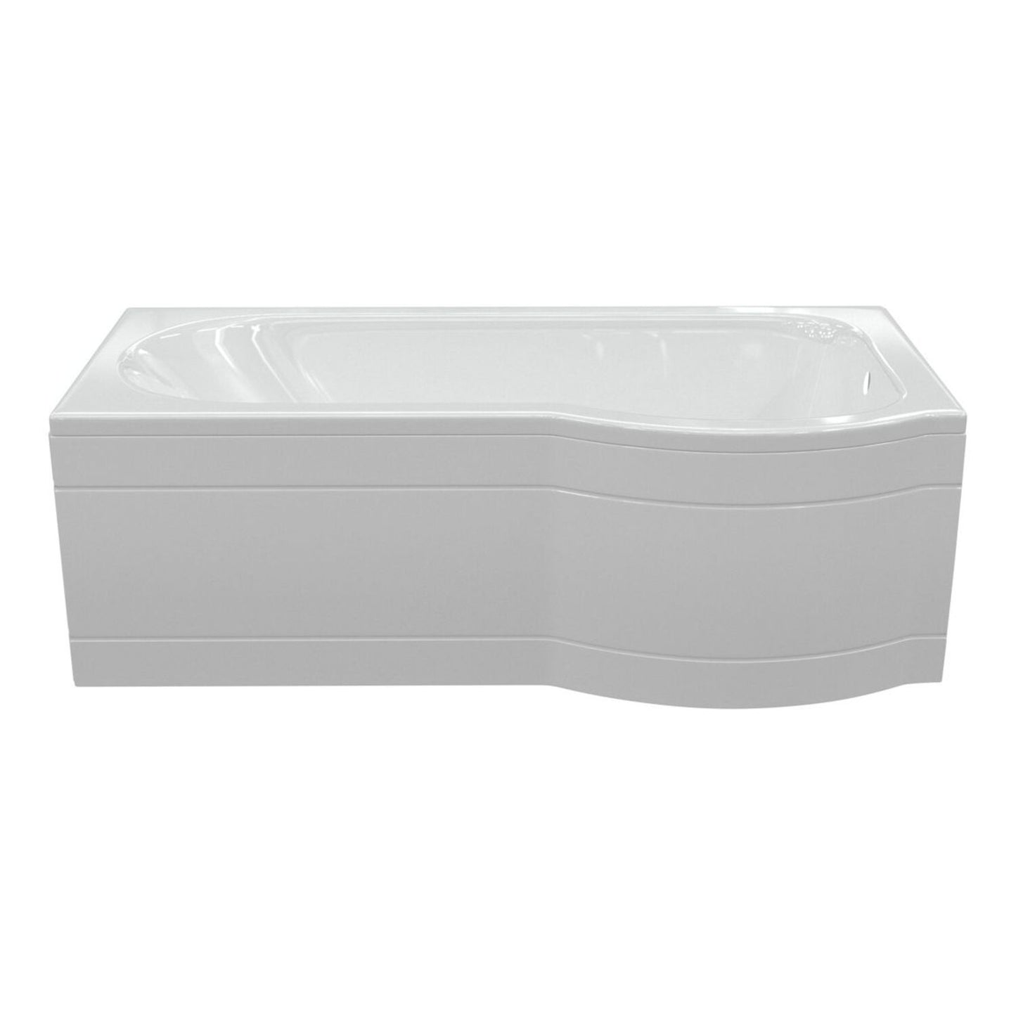 P-Shape Single End 0 Tap Hole Bath Only L 1700 X W 700-850 X H 410mm