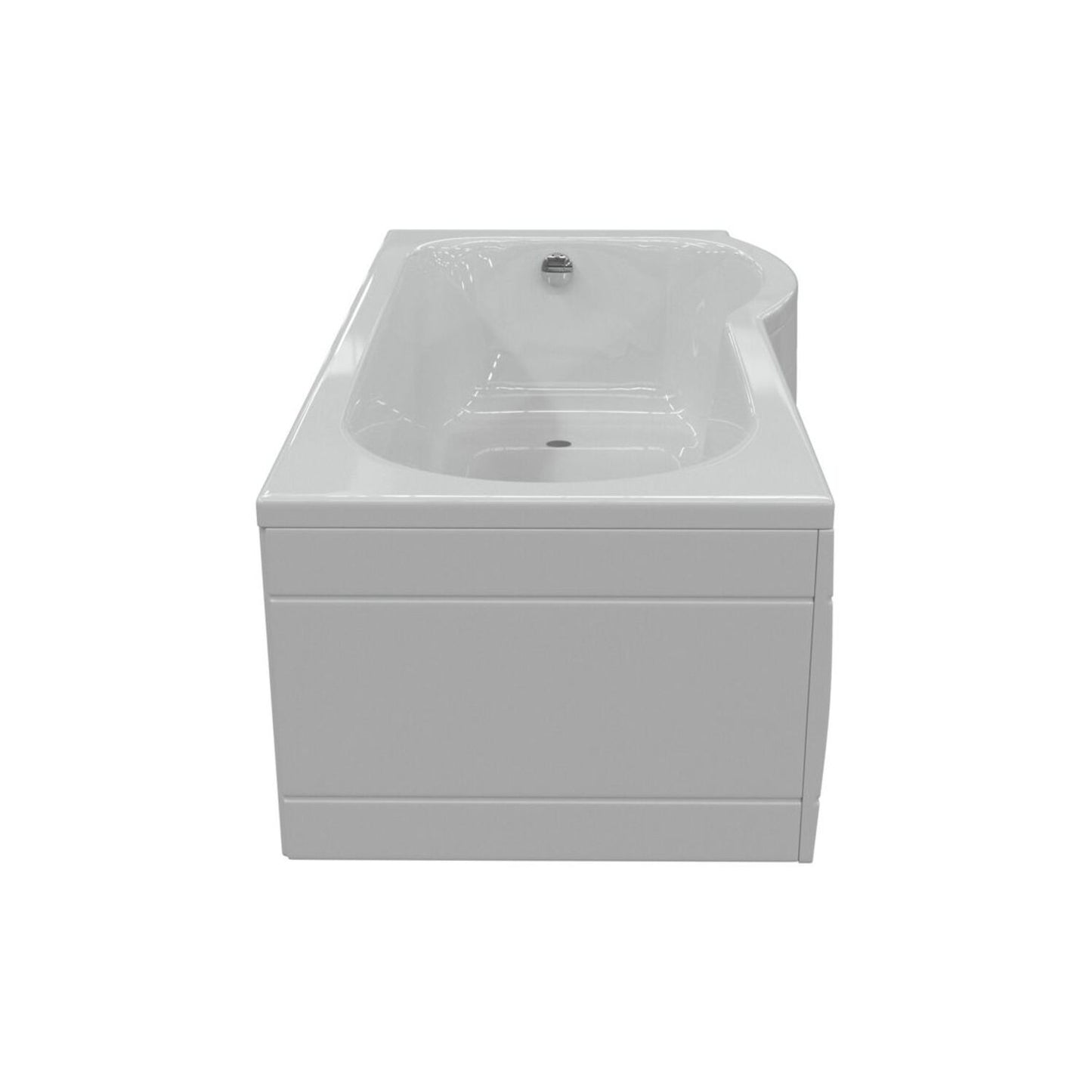P-Shape Single End 0 Tap Hole Bath Only L 1700 X W 700-850 X H 410mm