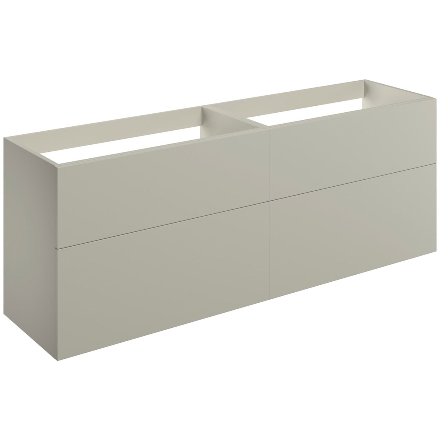 Tavira 1180mm Wall Hung 4 Drawer Basin Unit (No Top) - Matt Latte