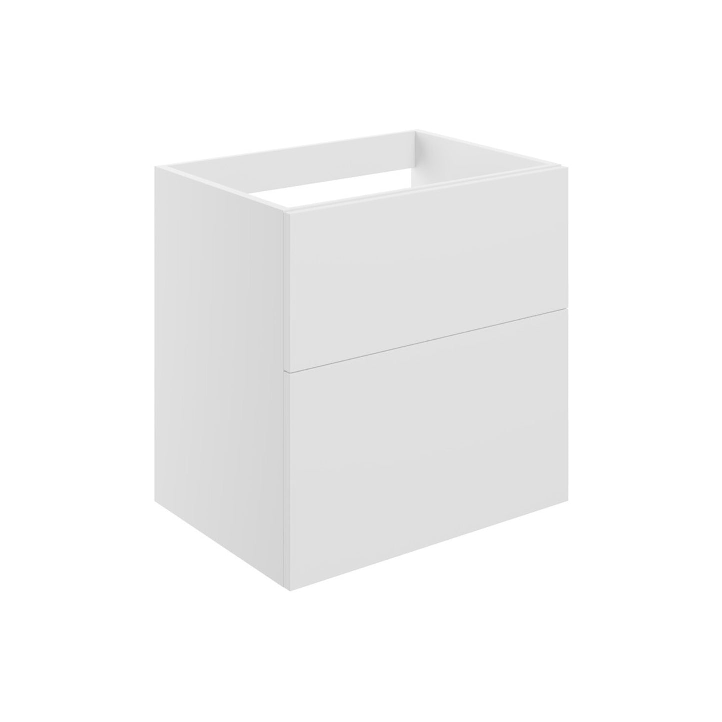 Tavira 590mm Wall Hung 2 Drawer Basin Unit (No Top) - Matt White