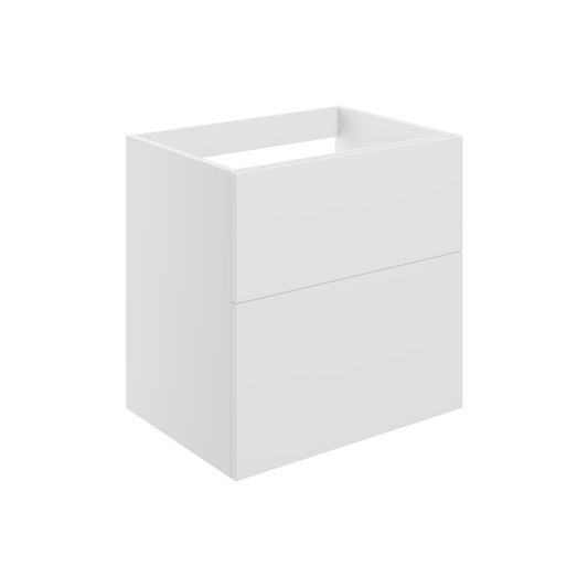 Tavira 590mm Wall Hung 2 Drawer Basin Unit (No Top) - Matt White