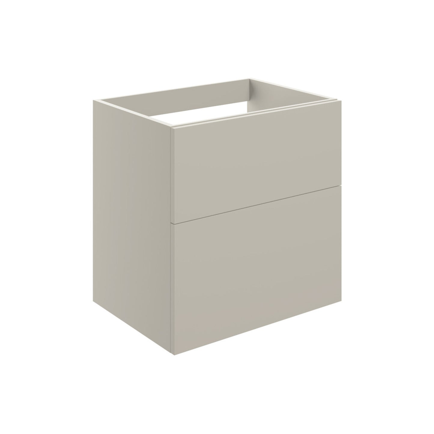 Tavira 590mm Wall Hung 2 Drawer Basin Unit (No Top) - Matt Latte