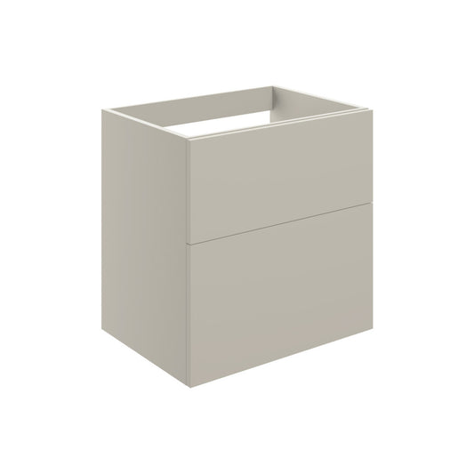 Tavira 590mm Wall Hung 2 Drawer Basin Unit (No Top) - Matt Latte