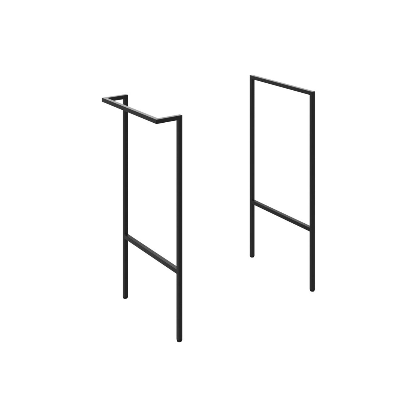 Tavira Optional Frame with Integrated Towel Rail - Matt Black
