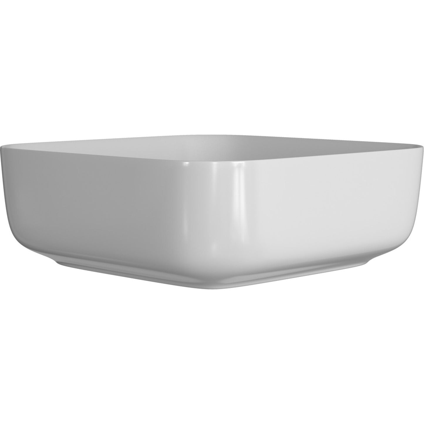 Liora 400mm Ceramic Square Washbowl & Waste - Matt White