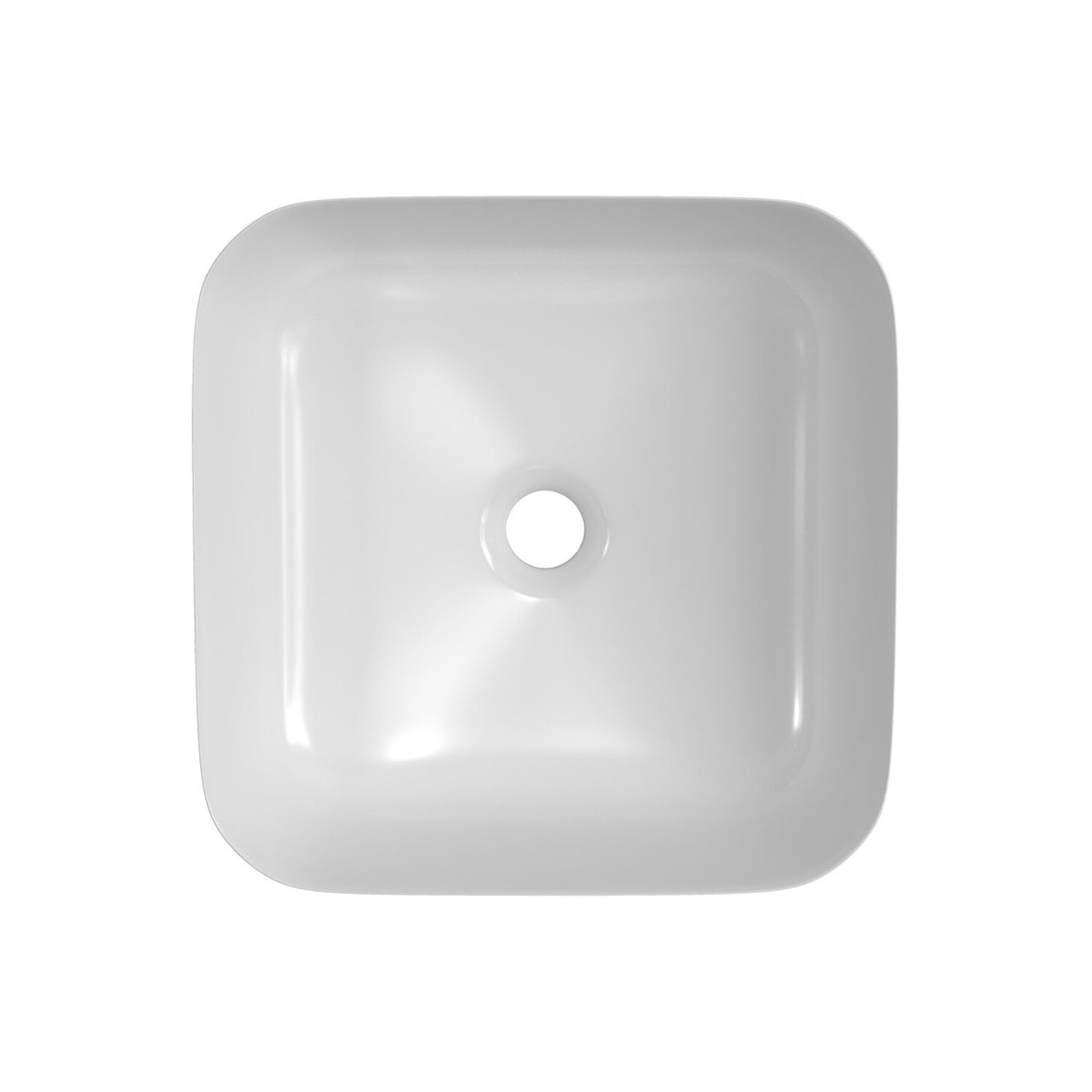 Liora 400mm Ceramic Square Washbowl & Waste - Matt White