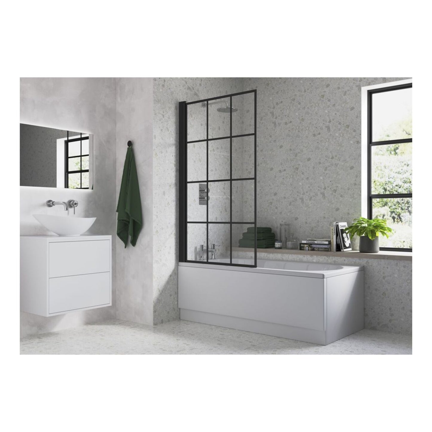Single Straight Bath Screen (6mm)