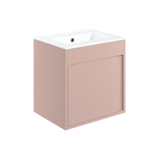 Kavena 510mm Wall Hung Unit Inc. Basin - Matt Antique Rose