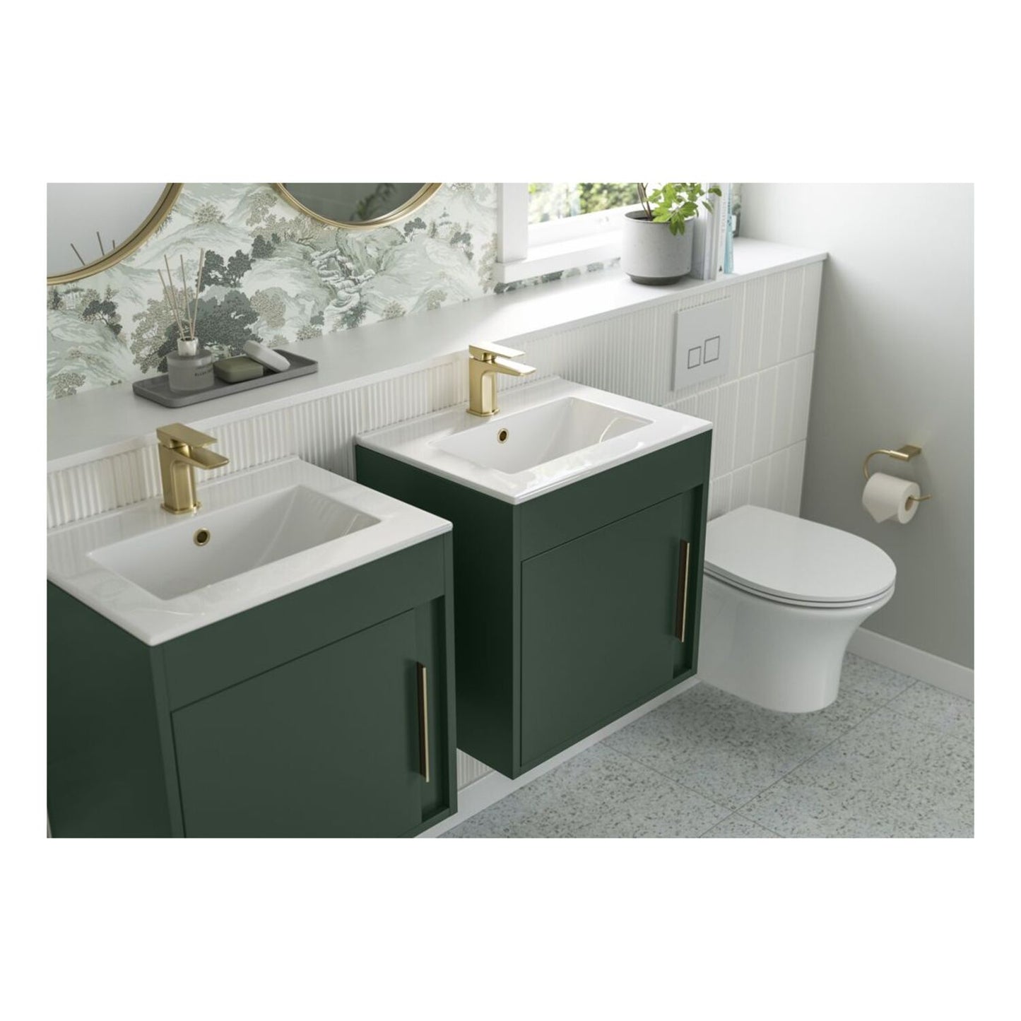 Kavena 510mm Floor Standing Unit Inc. Basin - Matt Antique Rose