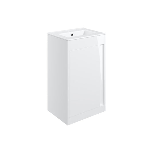 Kavena 510mm Floor Standing Unit Inc. Basin - White Gloss