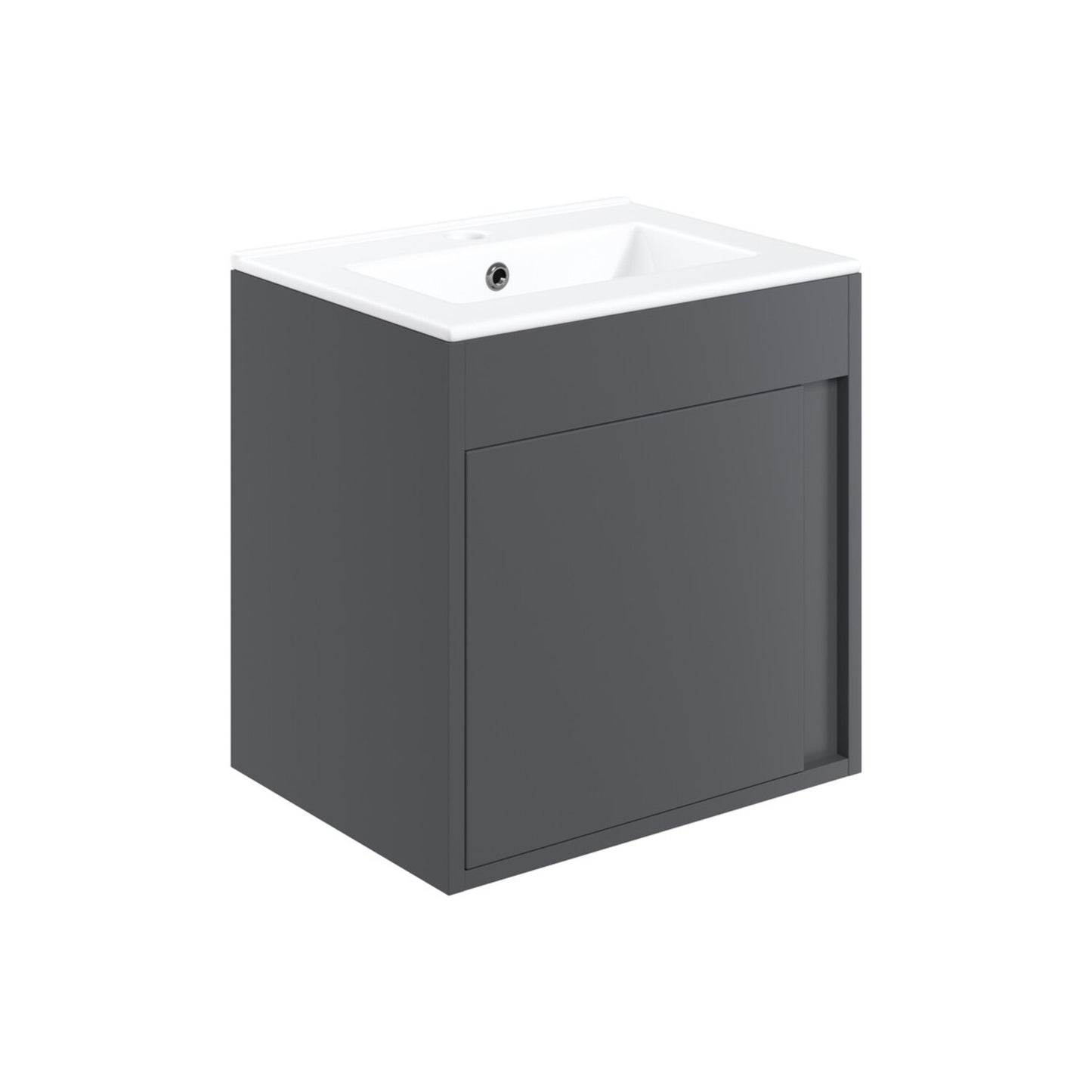 Kavena 510mm Wall Hung Unit Inc. Basin - Matt Graphite Grey