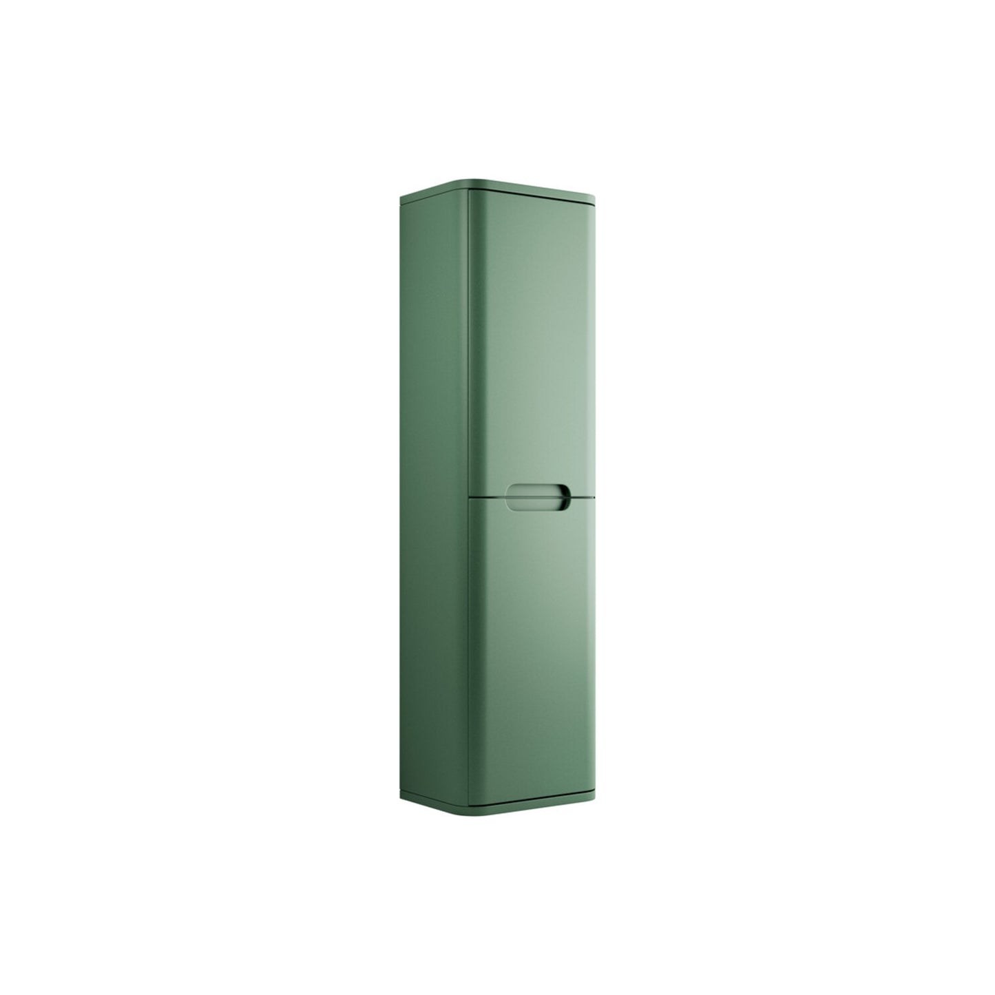 Nuvoro 350mm 2 Door Wall Hung Tall Unit - Matt Sage Green