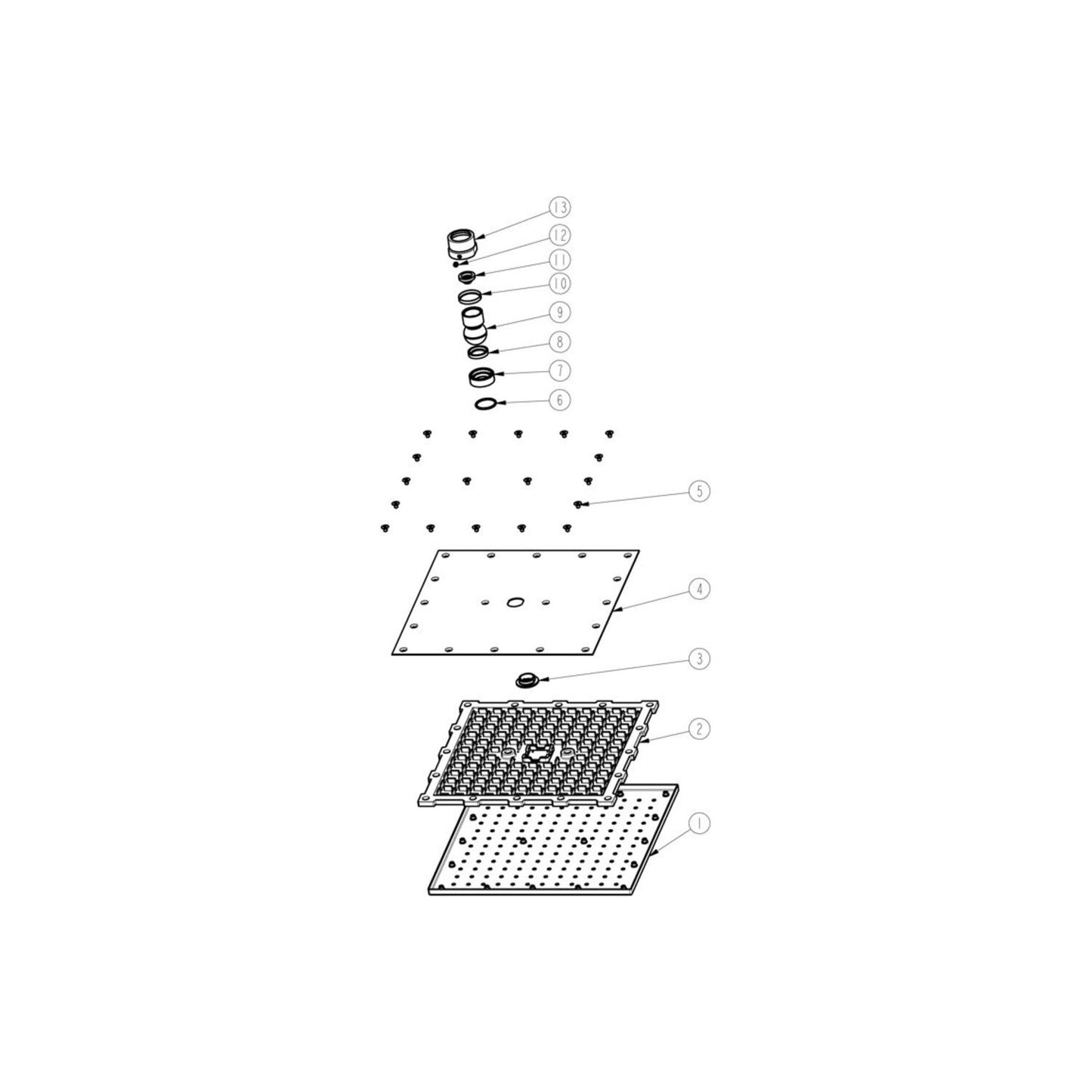 Delvyn Square Showerhead - Chrome