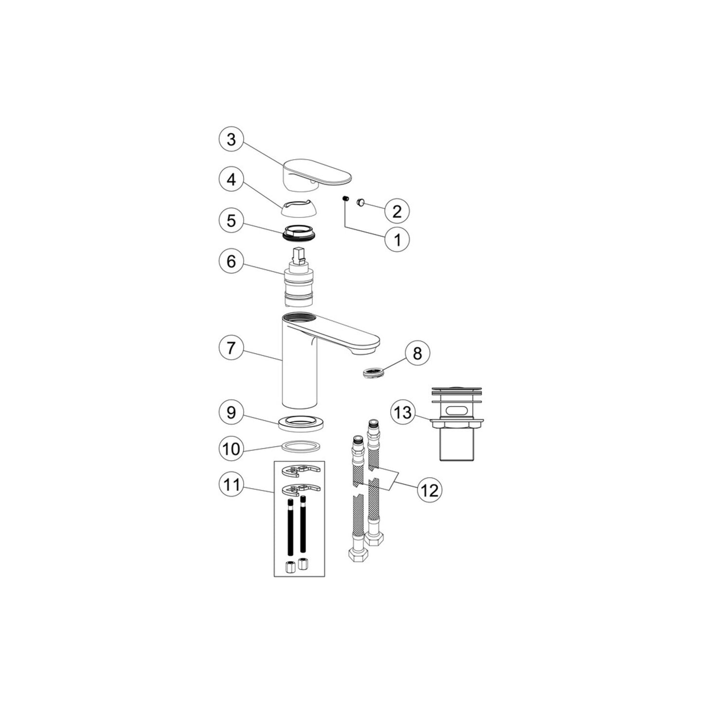 Java Basin Mixer - Chrome