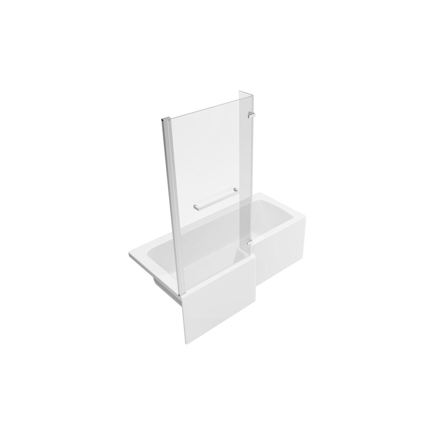 Vessari L Shape 0 Tap Hole Shower Bath Pack L 1700 X W 850 X H 560mm