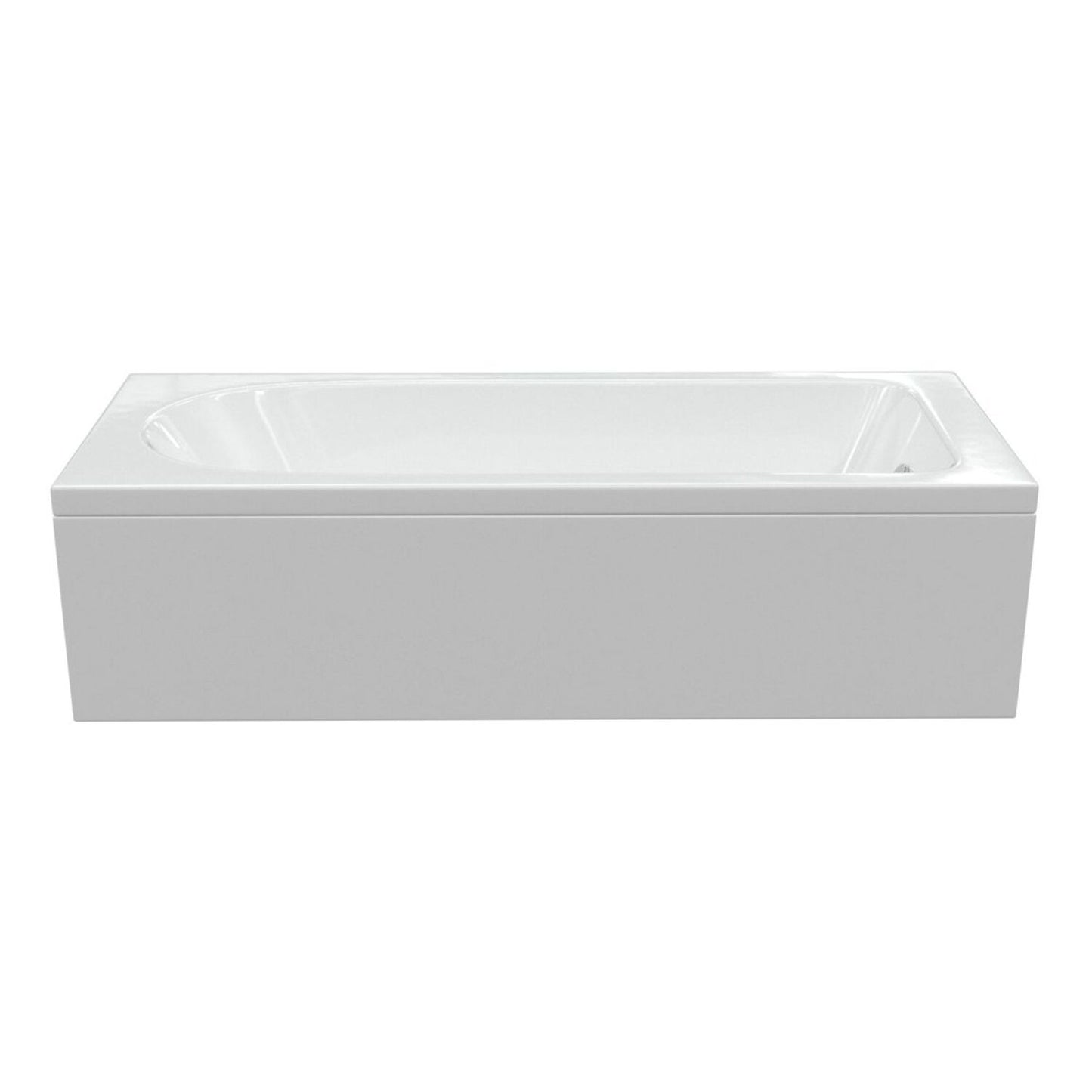 Yavari D Shape Single End 1700x700x550mm 2 Tap Hole Bath w/Legs