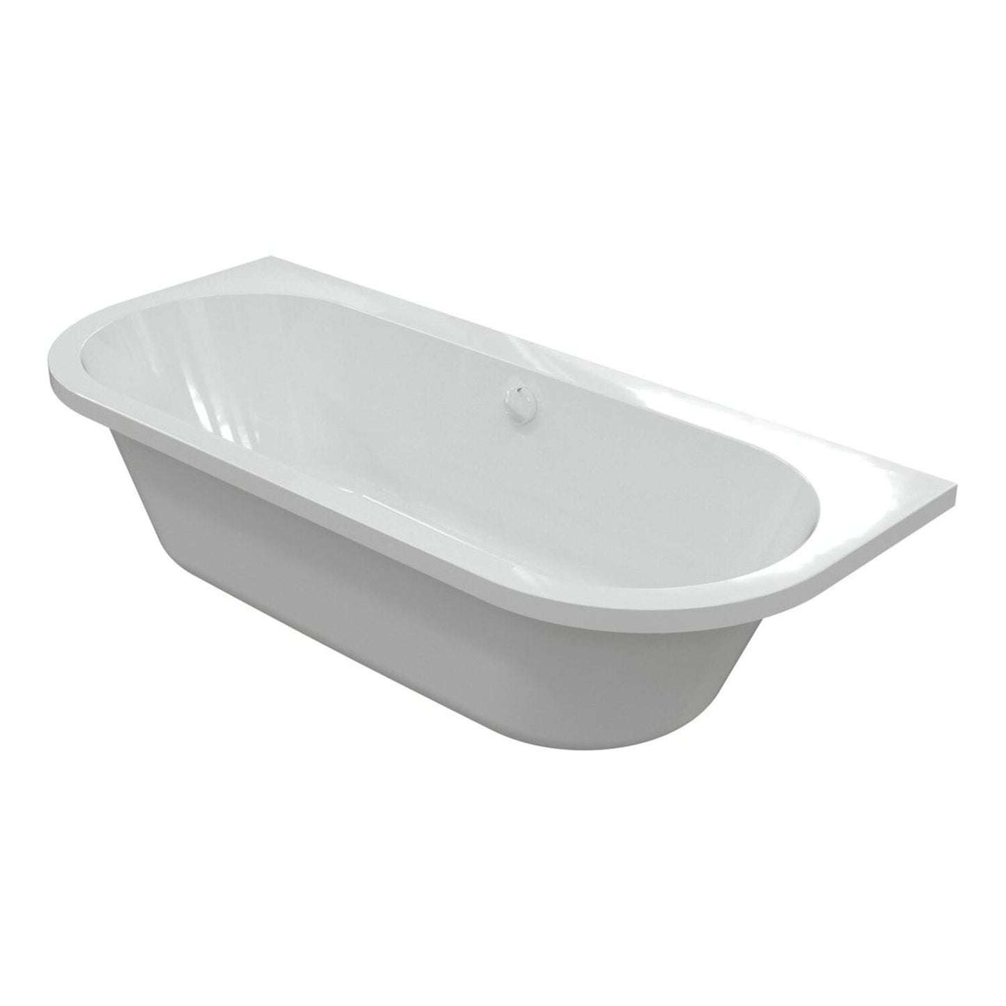 Amelari Back To Wall SUPERCAST 1700x750x600mm 0 Tap Hole Bath w/Legs