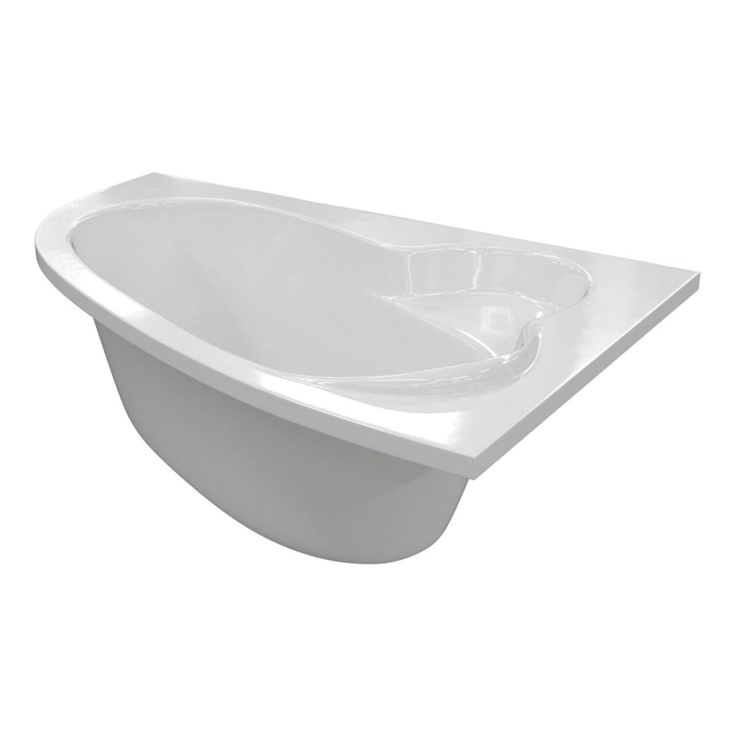 Urenia 0 Tap Hole Offset Corner Bath W/Legs L 1500 X W 950 X H 600mm