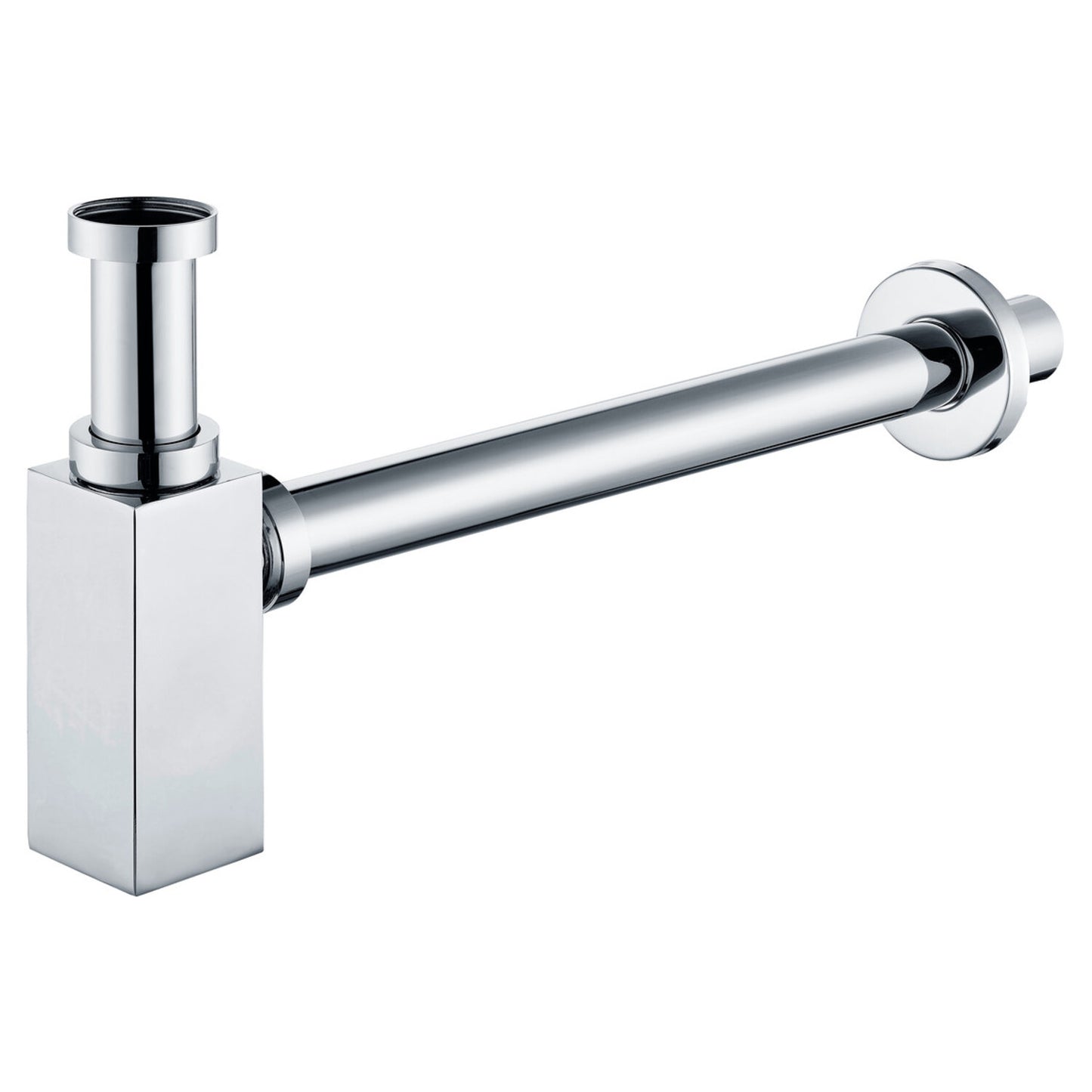 Modern Square Bottle Trap - Chrome