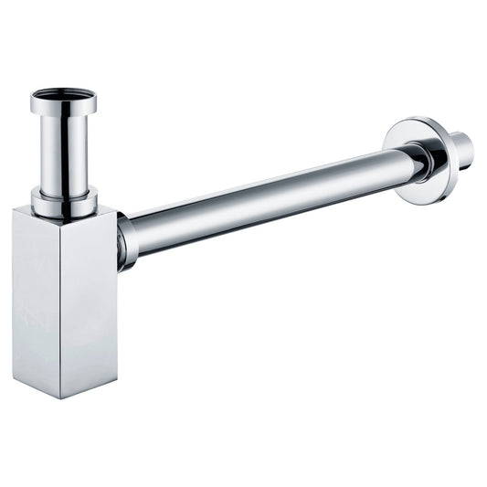 Modern Square Bottle Trap - Chrome