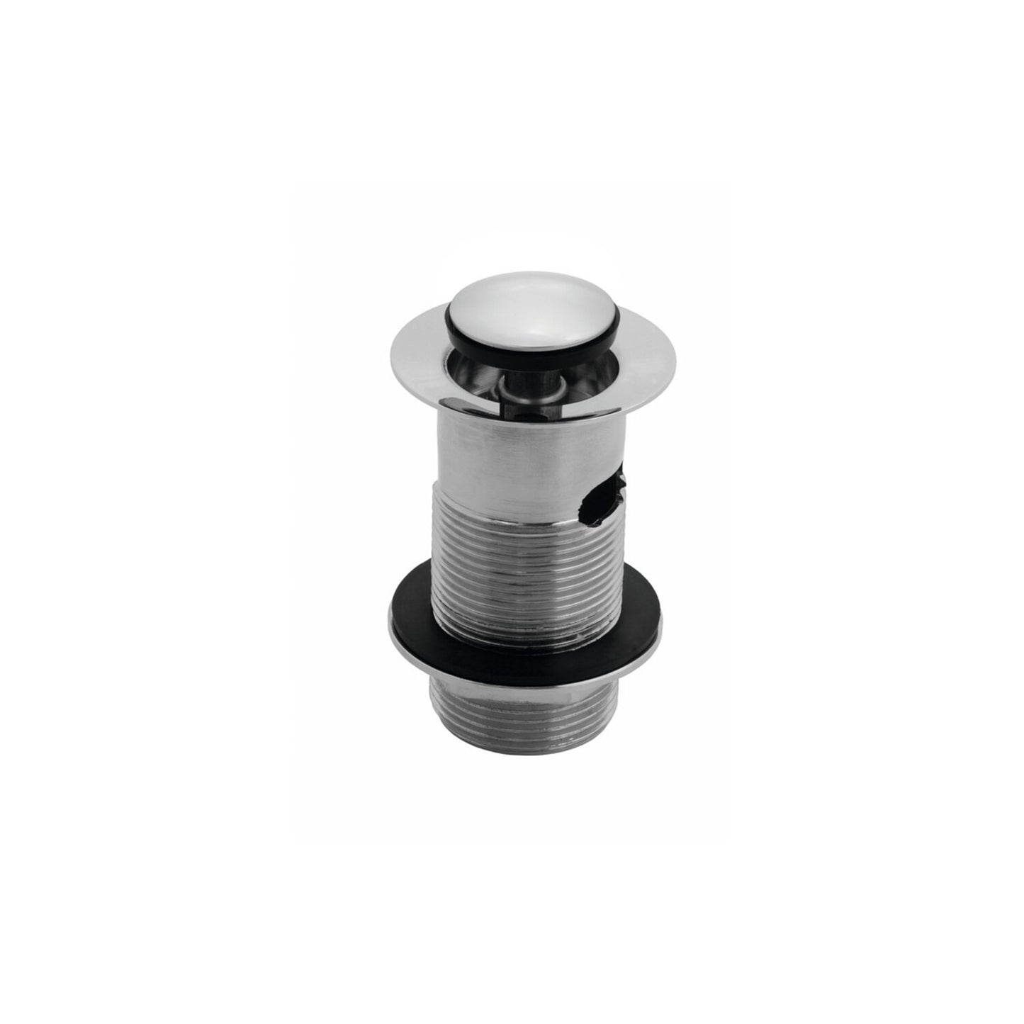 Slotted Round Basin Waste - Chrome