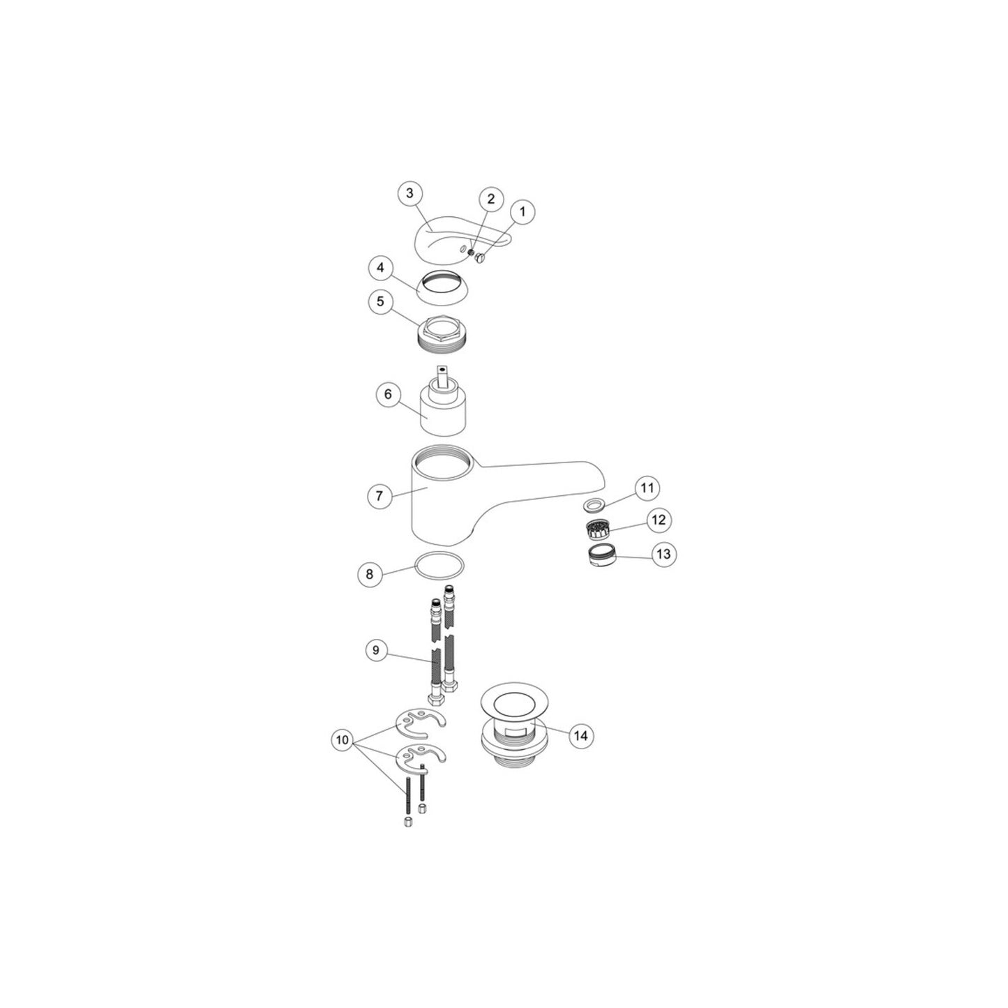 Novira Basin Mixer - Chrome