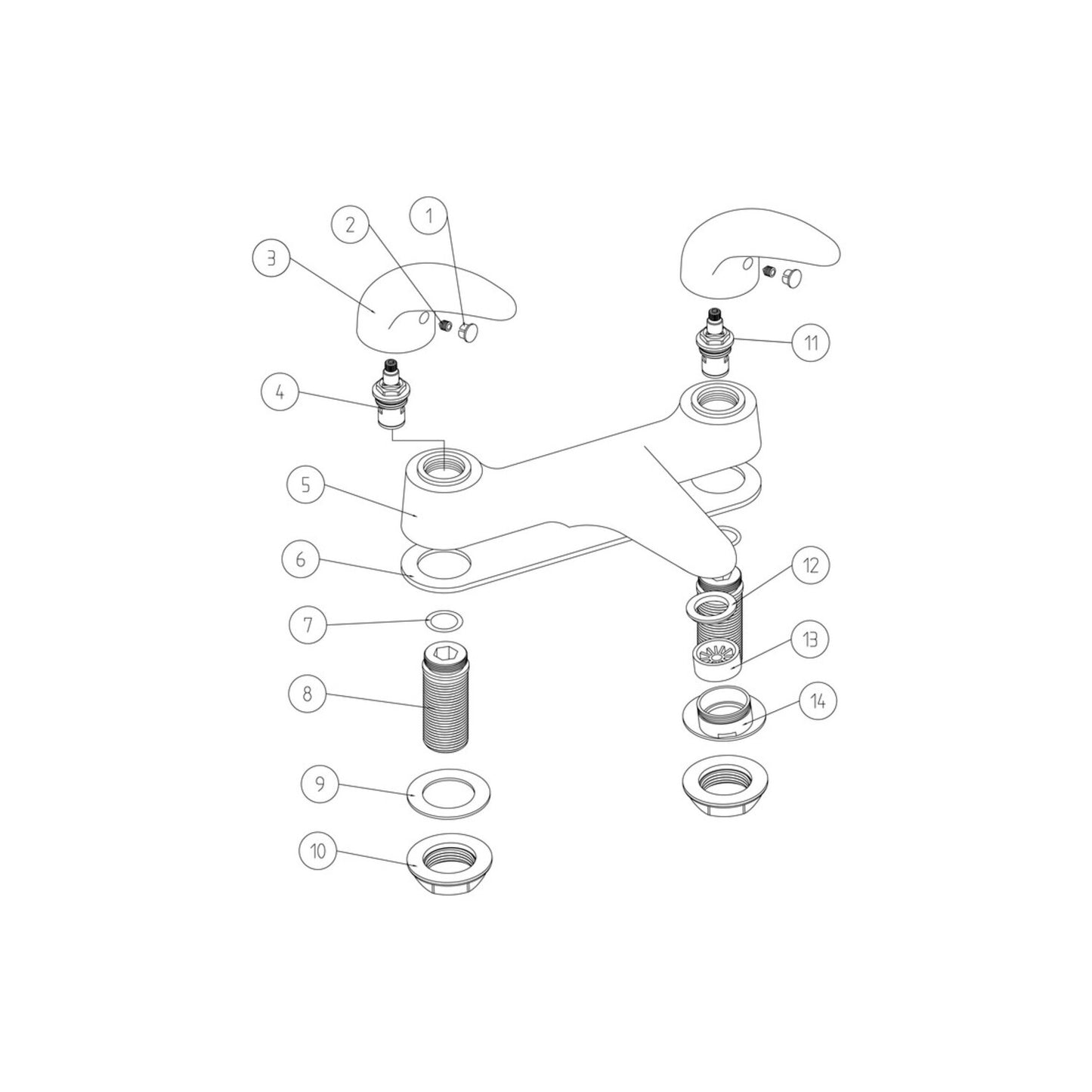 Novira Low Pressure Bath Filler - Chrome