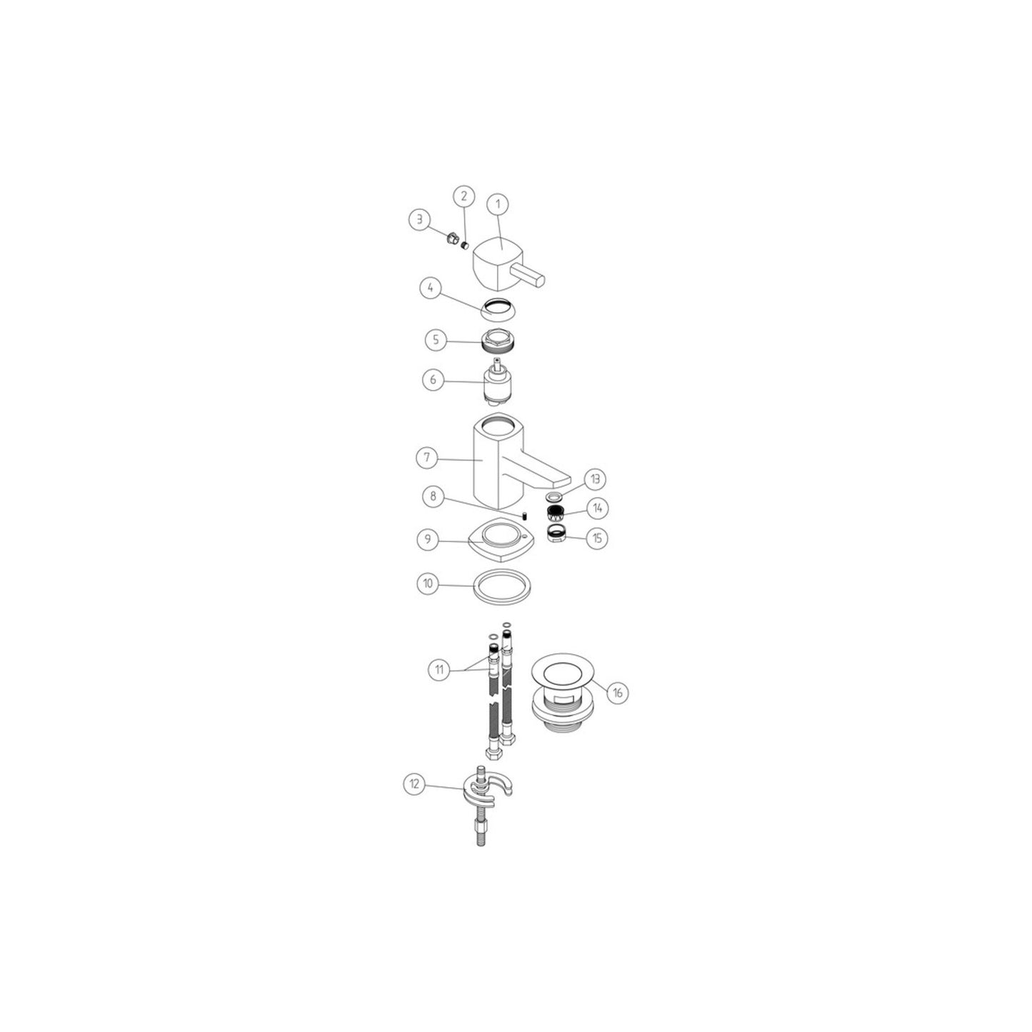 Wenari Basin Mixer - Chrome